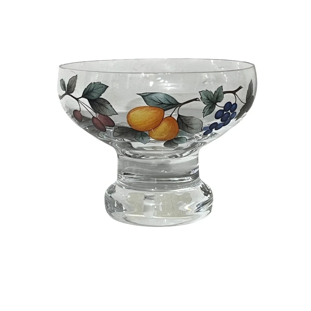 Mikasa Pedestal Bowl Home Decor Garden Harvest VR107/008 Czech Glass